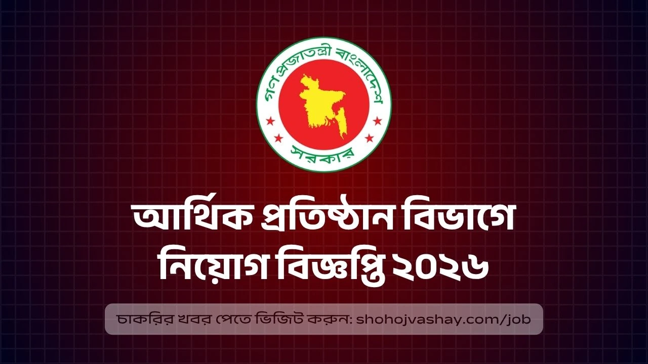 আর্থিক প্রতিষ্ঠান বিভাগ নিয়োগ বিজ্ঞপ্তি ২০২৬