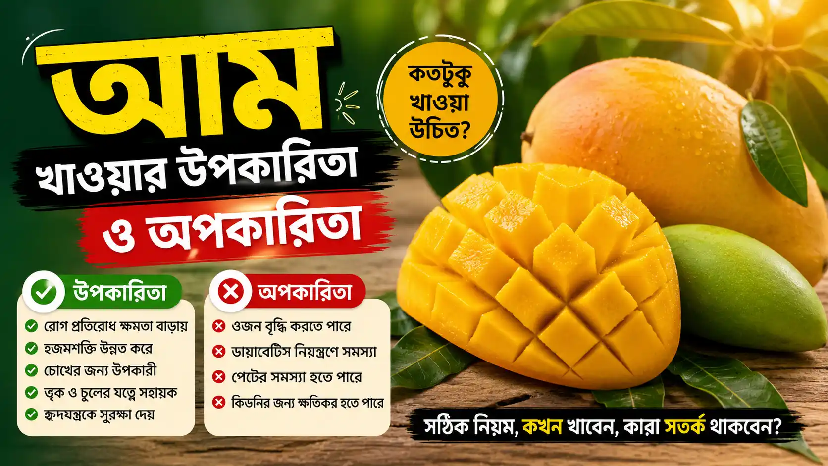 আম খাওয়ার উপকারিতা জানলে অবাক হবেন, তবে বেশি খেলেই বিপদ!